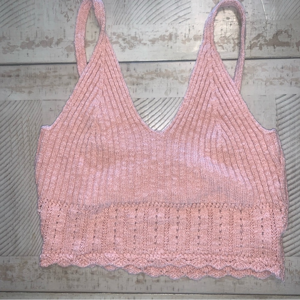 Debut Blush Knit Sweater cropped tank top size:small